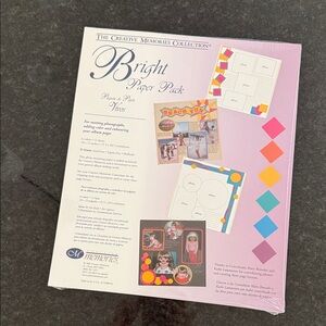 Creative Memories Bright Paper Pack with Pink and Multicolor Designs